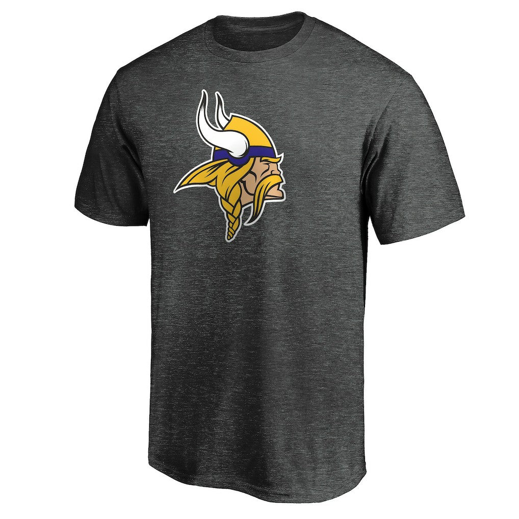 Minnesota Vikings Primary Logo T-Shirt - Heather Charcoal sale