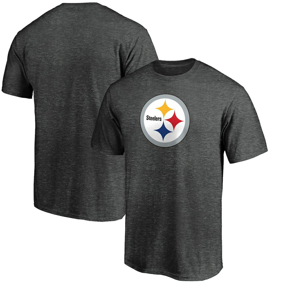 Pittsburgh Steelers Primary Logo T-Shirt - Heather Charcoal on sale