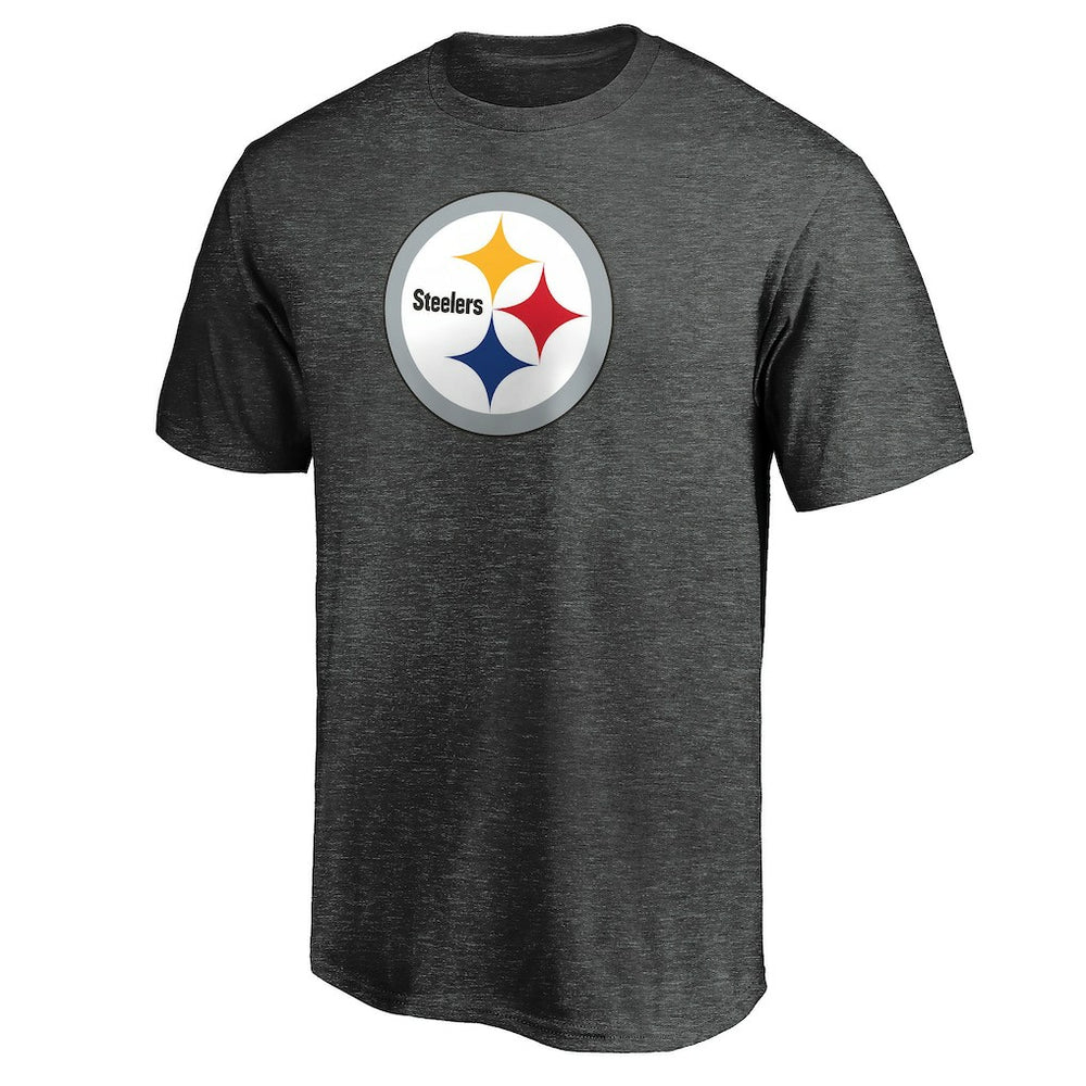 Pittsburgh Steelers Primary Logo T-Shirt - Heather Charcoal on sale