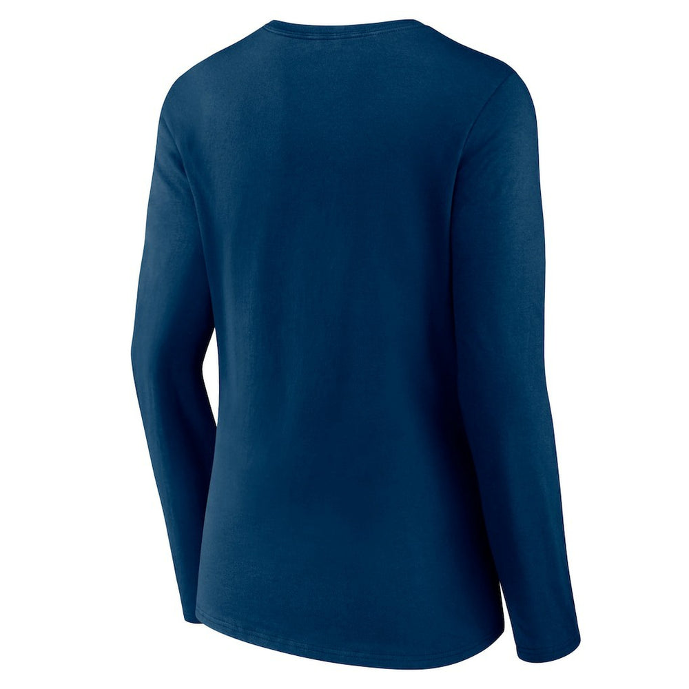 Chicago Bears Women's Primary Team Logo Long Sleeve V-Neck T-Shirt - Navy sale
