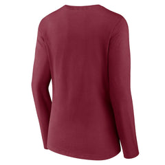 Washington Commanders Women's Primary Team Logo Long Sleeve V-Neck T-Shirt - Burgundy online