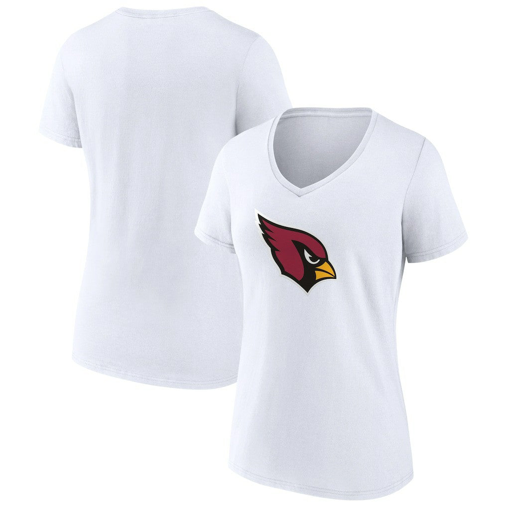 Arizona Cardinals Women's Primary Logo V-Neck T-Shirt - White cheap