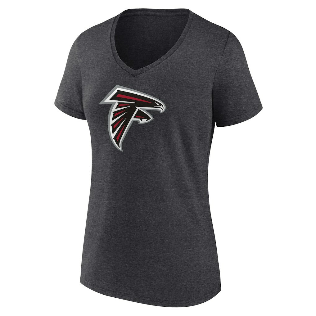 Atlanta Falcons Women's Primary Team Logo V-Neck T-Shirt - Charcoal online