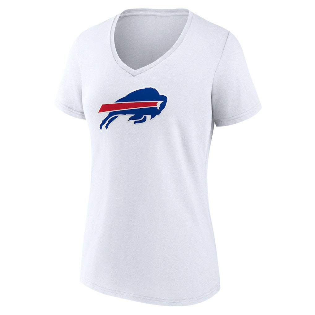 Buffalo Bills Women's Primary Team Logo V-Neck T-Shirt - White sale