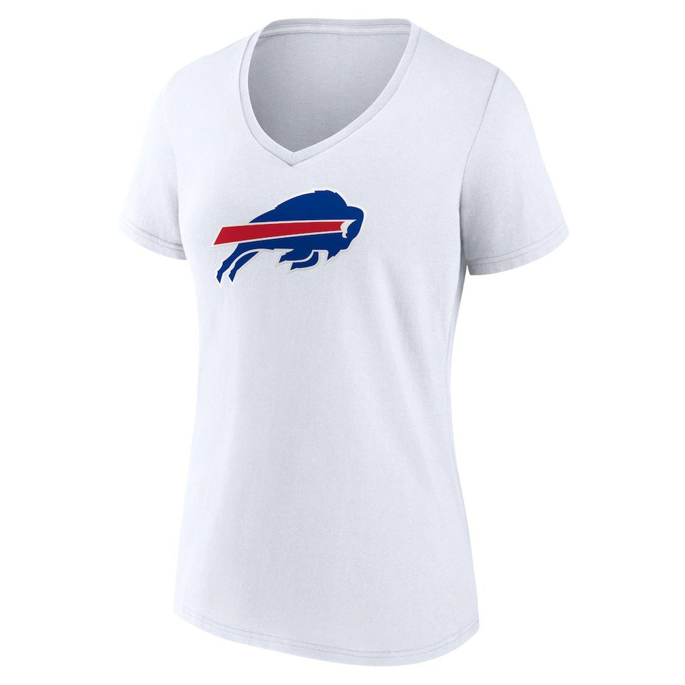 Buffalo Bills Women's Primary Team Logo V-Neck T-Shirt - White sale