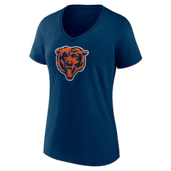 Chicago Bears Women's Primary Team Logo V-Neck T-Shirt - Navy outlet