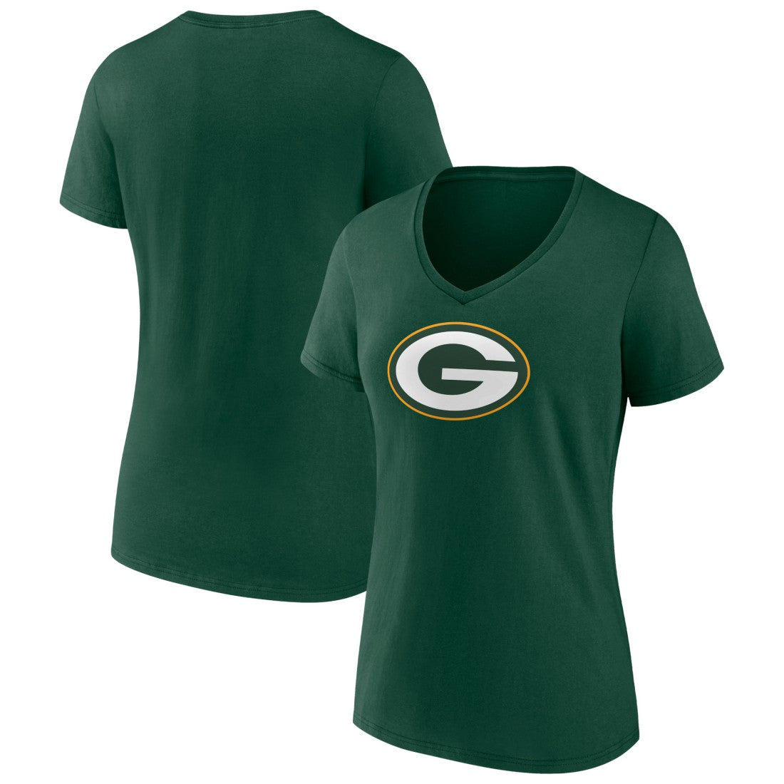 Green Bay Packers Women's Primary Team Logo V-Neck T-Shirt - Green online