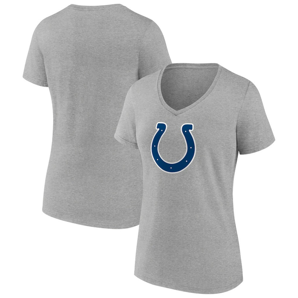 Indianapolis Colts Women's Primary Team Logo V-Neck T-Shirt - Heather Gray on sale