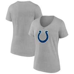 Indianapolis Colts Women's Primary Team Logo V-Neck T-Shirt - Heather Gray on sale