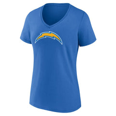 Los Angeles Chargers Women's Primary Team Logo V-Neck T-Shirt - Powder Blue sale