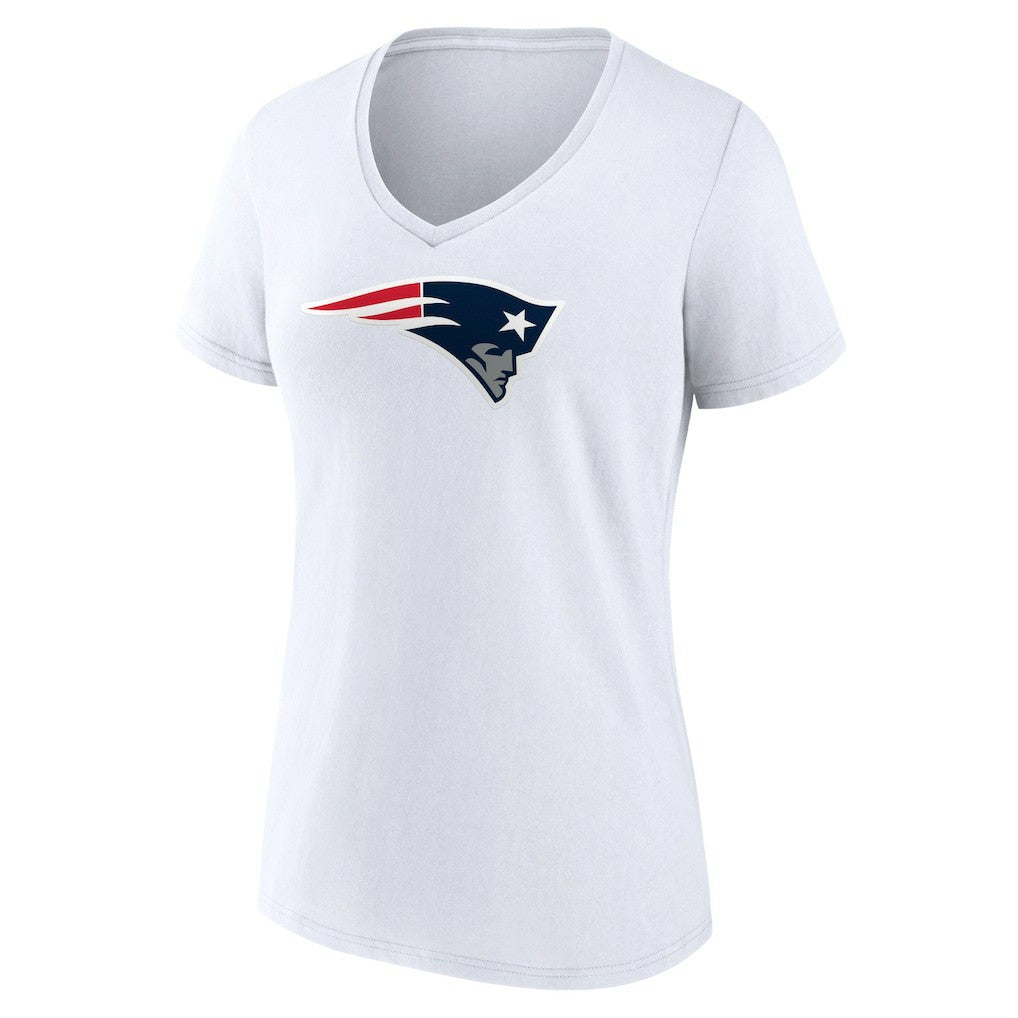 New England Patriots Women's Primary Team Logo V-Neck T-Shirt - White online