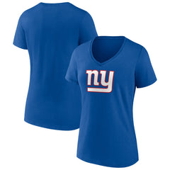 New York Giants Women's Primary Team Logo V-Neck T-Shirt - Royal cheap