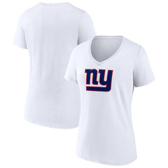 New York Giants Women's Primary Team Logo V-Neck T-Shirt - White online