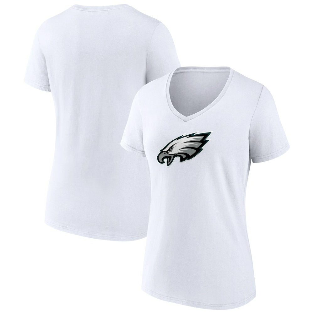 Philadelphia Eagles Women's Primary Team Logo V-Neck T-Shirt - White cheap