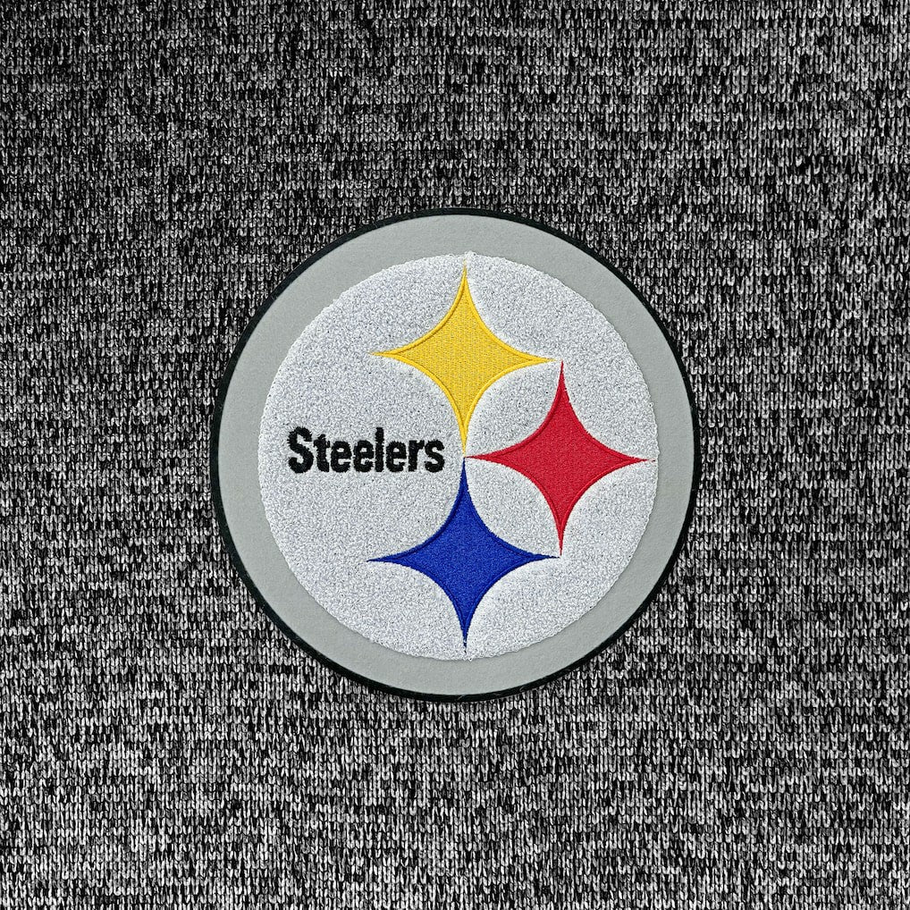 Pittsburgh Steelers Antigua Absolute Chenille Pullover Hoodie - Heathered Black online