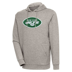 New York Jets Antigua Action Chenille Pullover Hoodie - Oatmeal outlet