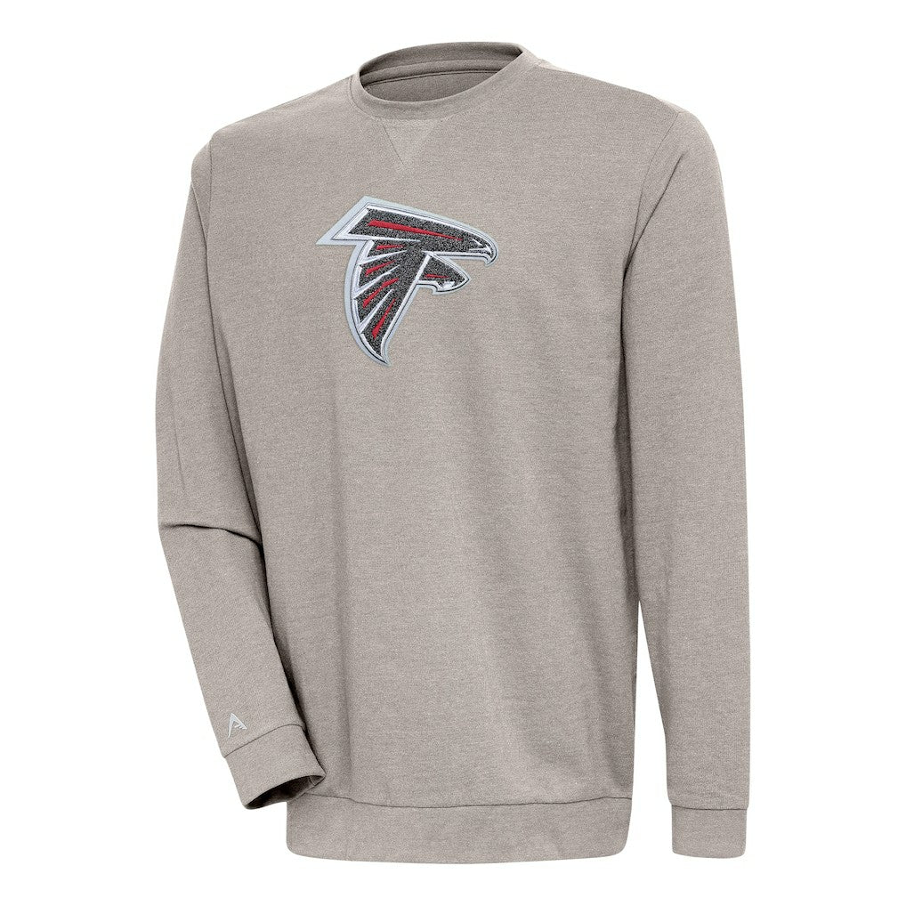 Atlanta Falcons Antigua Reward Chenille Pullover Crewneck Sweatshirt - Oatmeal online