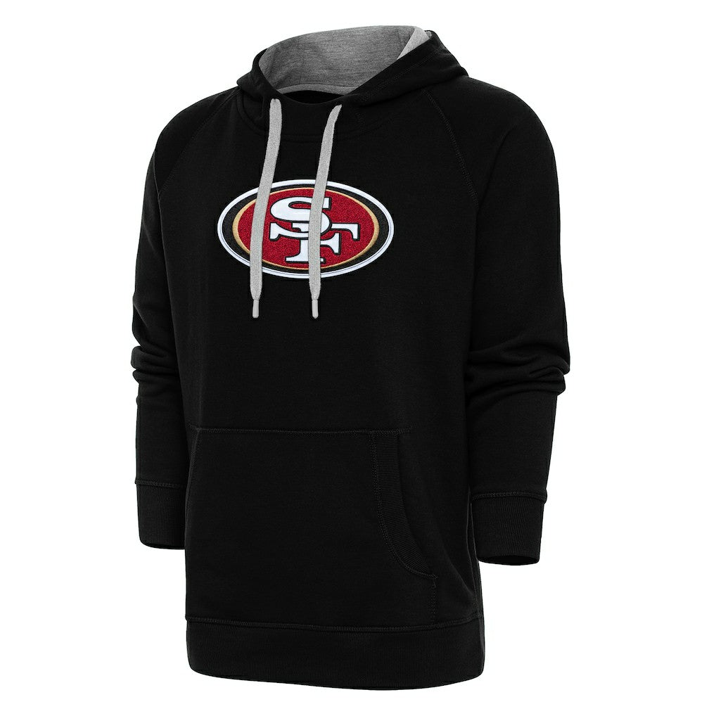 San Francisco 49ers Antigua Victory Chenille Pullover Hoodie - Black discount