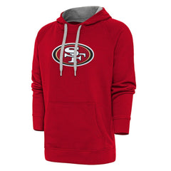 San Francisco 49ers Antigua Victory Chenille Pullover Hoodie - Scarlet cheap