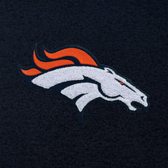 Denver Broncos Antigua Victory Chenille Pullover Hoodie - Navy cheap