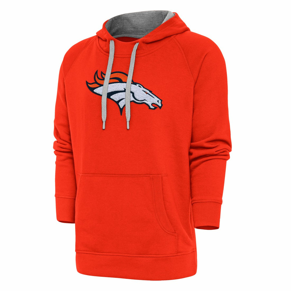 Denver Broncos Antigua Victory Chenille Pullover Hoodie - Orange cheap