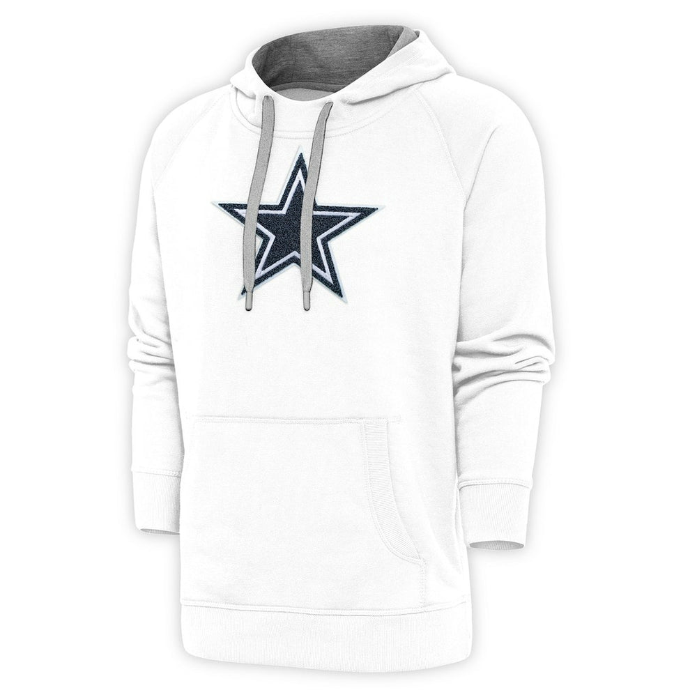 Dallas Cowboys Antigua Victory Chenille Pullover Hoodie - White for sale