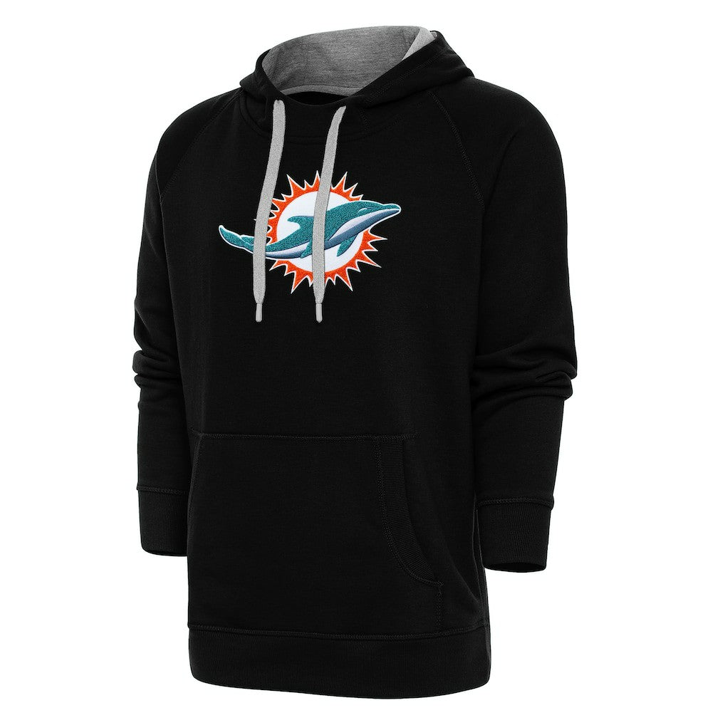 Miami Dolphins Antigua Victory Chenille Pullover Hoodie - Black sale