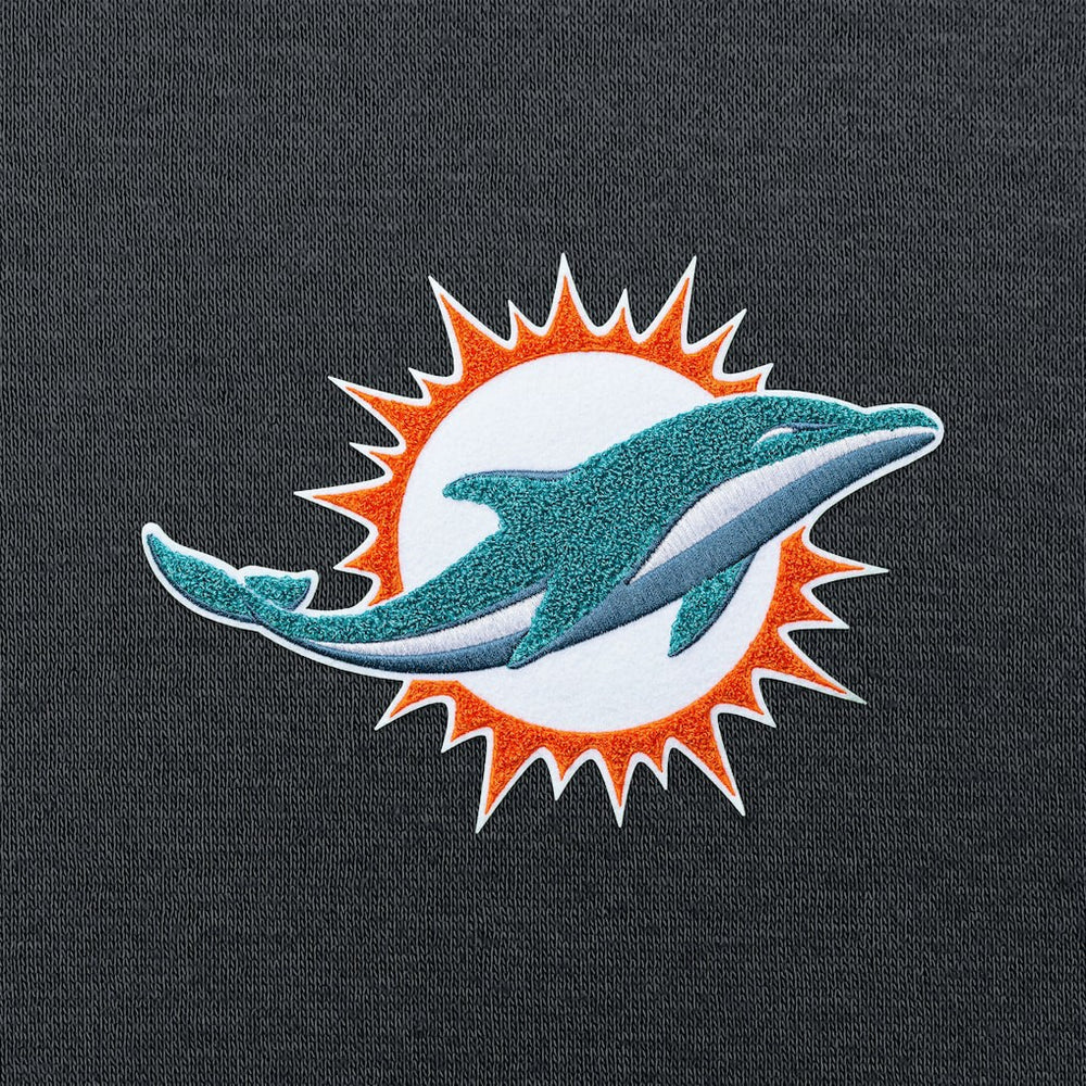 Miami Dolphins Antigua Victory Chenille Pullover Hoodie - Charcoal discount