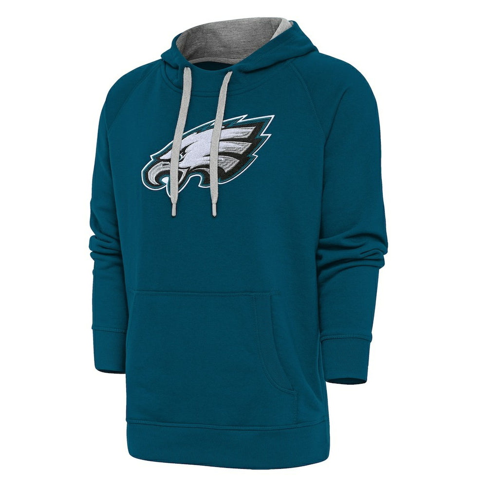 Philadelphia Eagles Antigua Victory Chenille Pullover Hoodie - Midnight Green outlet