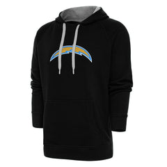 Los Angeles Chargers Antigua Victory Chenille Pullover Hoodie - Black on sale