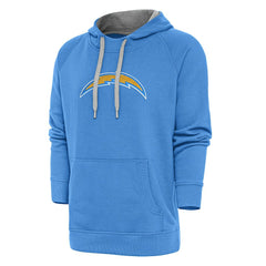 Los Angeles Chargers Antigua Victory Chenille Pullover Hoodie - Powder Blue discount