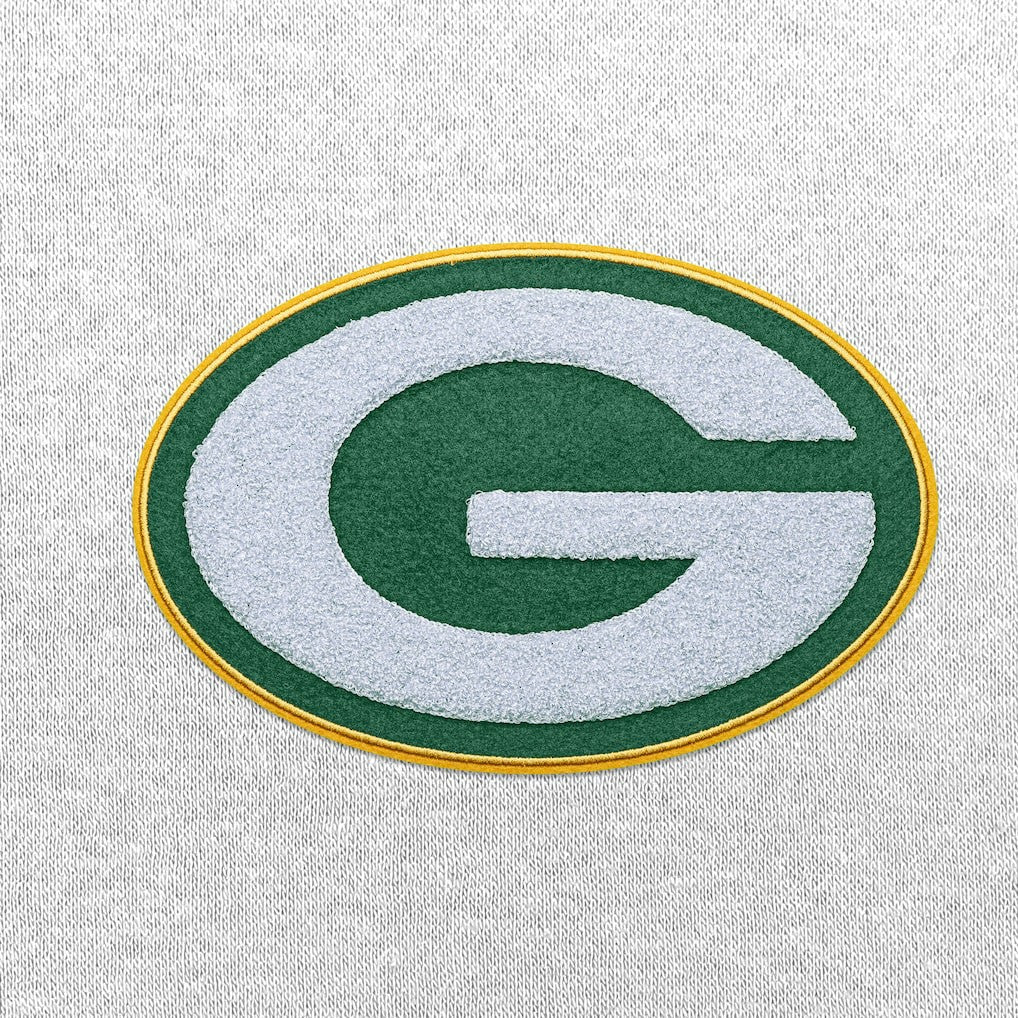 Green Bay Packers Antigua Victory Chenille Pullover Hoodie - White for sale