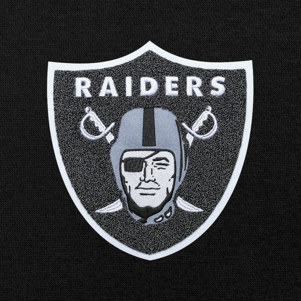 Las Vegas Raiders Antigua Victory Chenille Pullover Hoodie - Black outlet