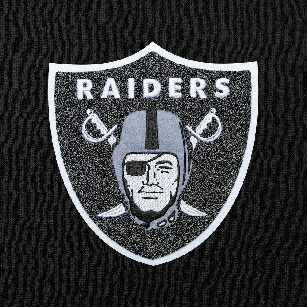 Las Vegas Raiders Antigua Victory Chenille Pullover Hoodie - Black outlet