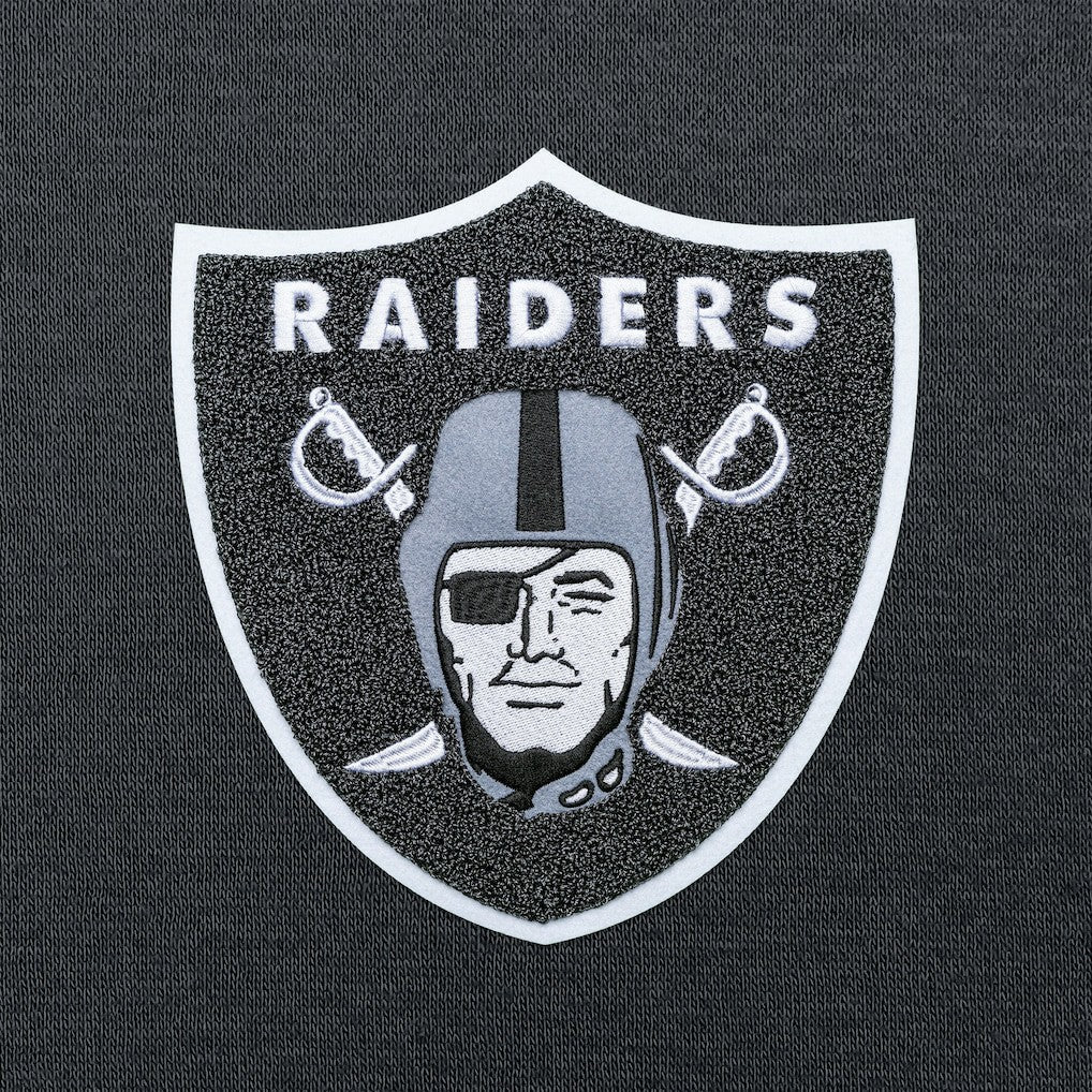 Las Vegas Raiders Antigua Victory Chenille Pullover Hoodie - Charcoal outlet