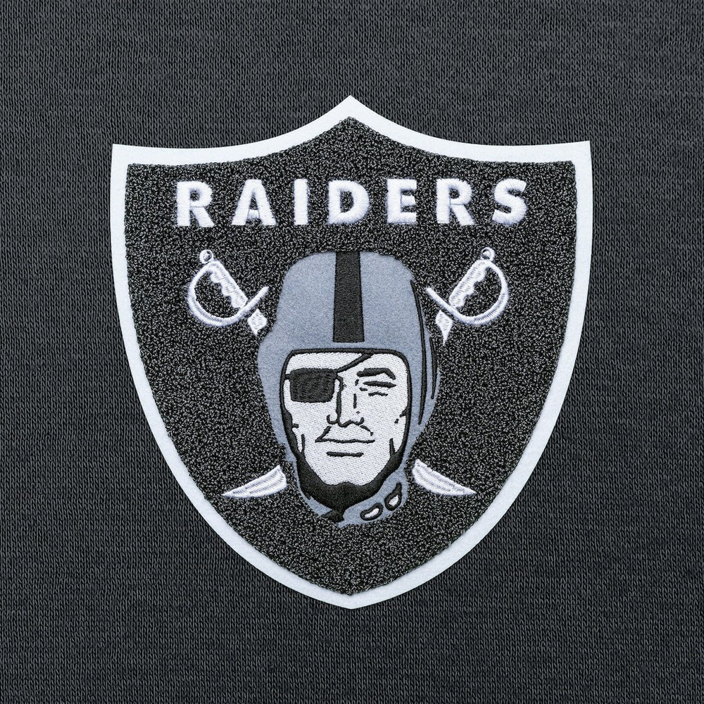 Las Vegas Raiders Antigua Victory Chenille Pullover Hoodie - Charcoal outlet