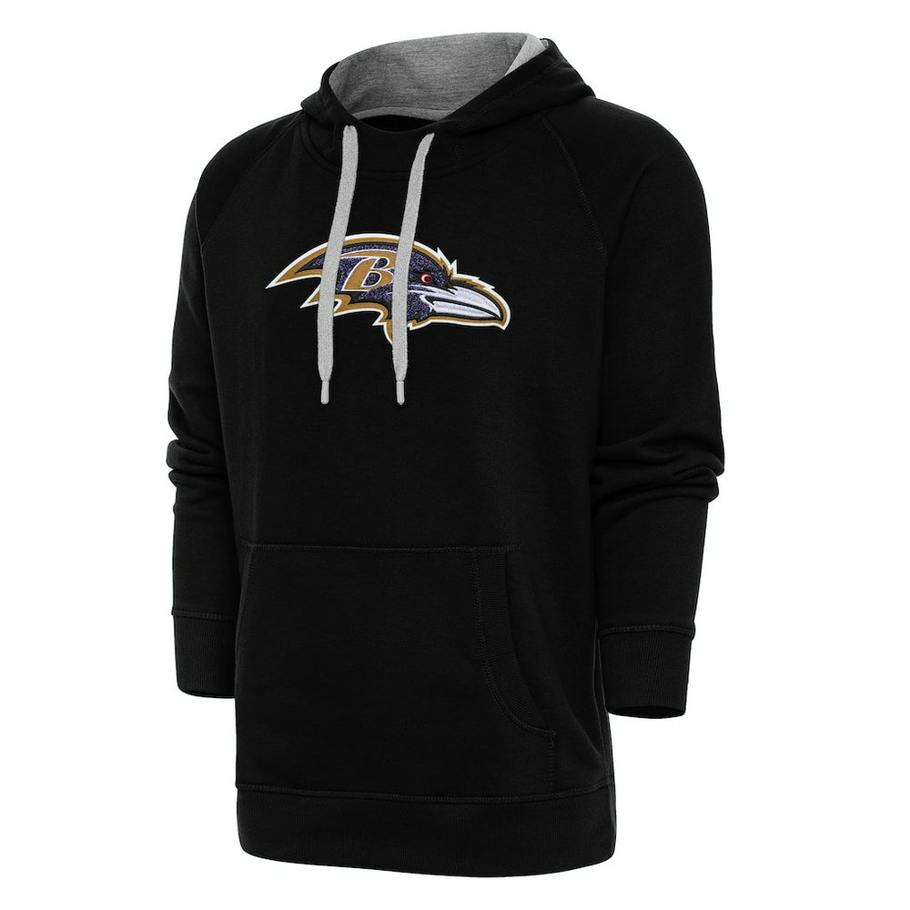 Baltimore Ravens Antigua Victory Chenille Pullover Hoodie - Black cheap