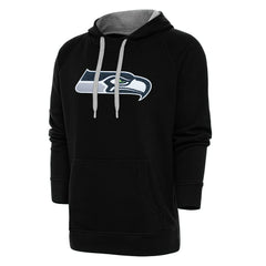 Seattle Seahawks Antigua Victory Chenille Pullover Hoodie - Black sale