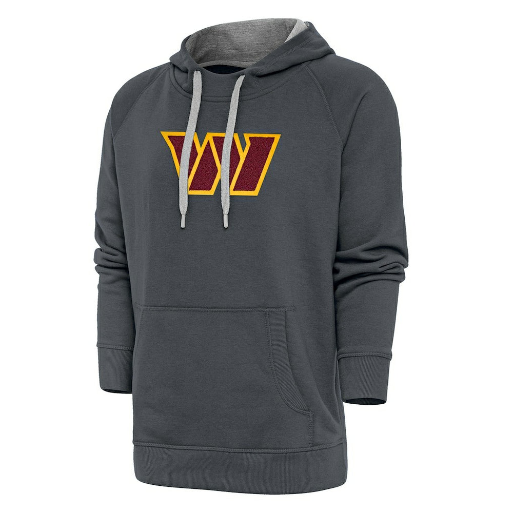 Washington Commanders Antigua Victory Chenille Pullover Hoodie - Charcoal discount