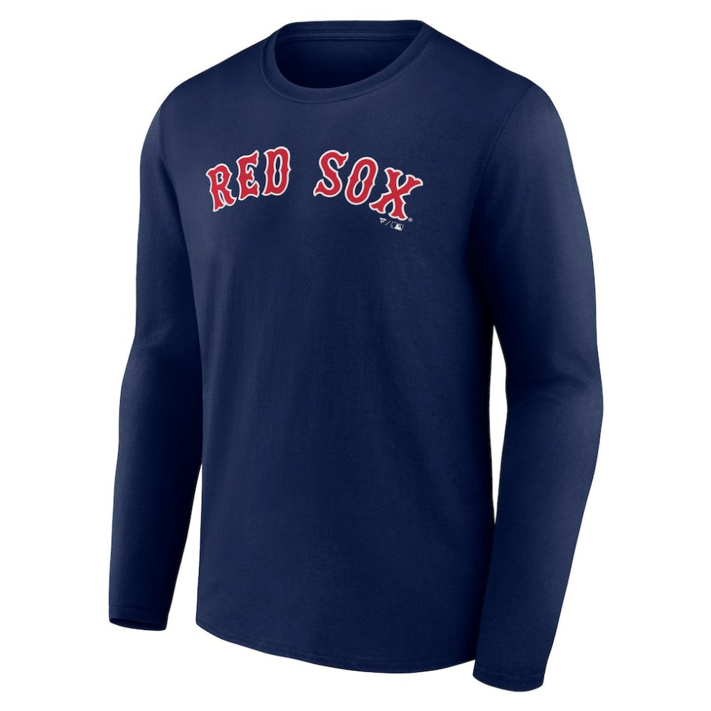 Boston Red Sox Wordmark Long Sleeve T-Shirt - Navy