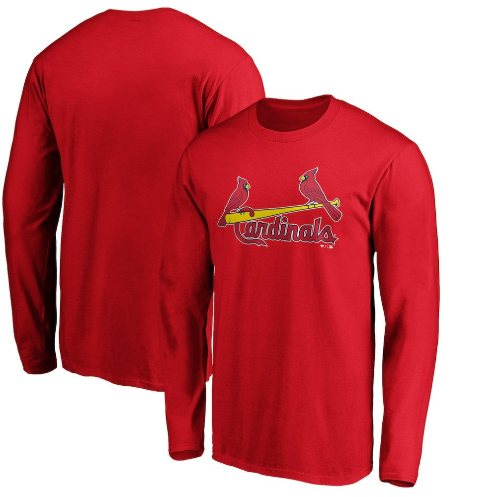 St. Louis Cardinals Official Team Wordmark Long Sleeve T-Shirt - Red