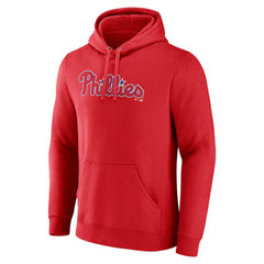 Philadelphia Phillies Official Wordmark Pullover Hoodie - Red