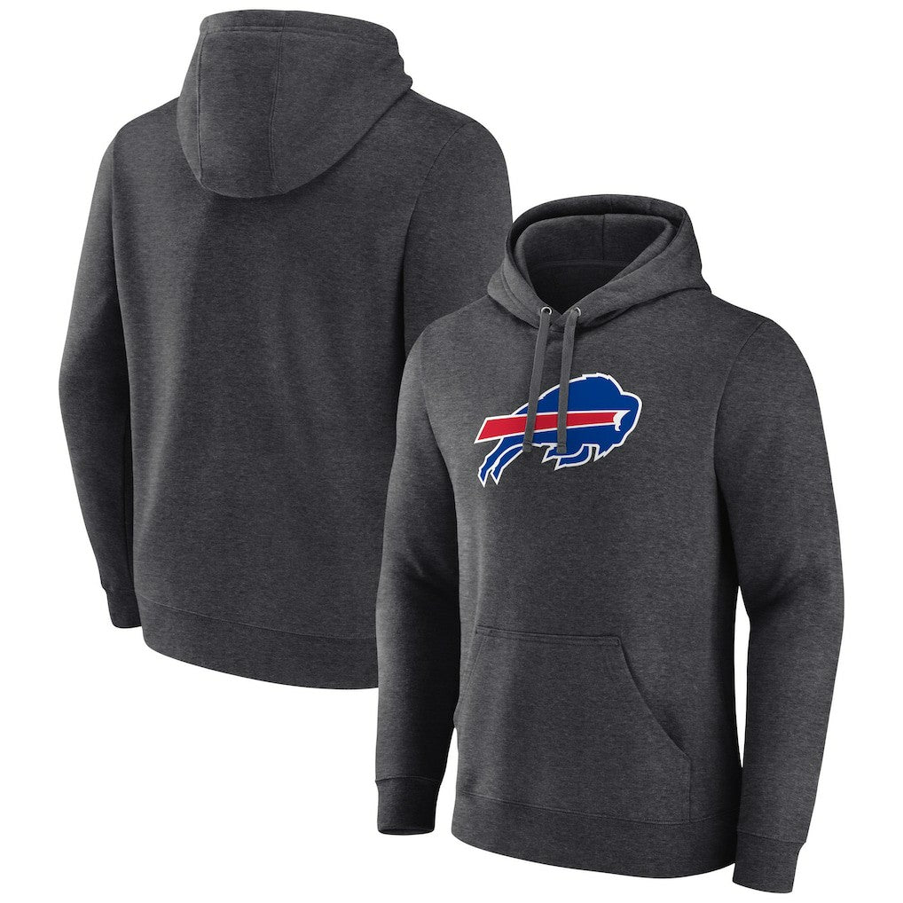 Buffalo Bills Primary Team Logo Fitted Pullover Hoodie - Charcoal discount