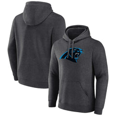 Carolina Panthers Primary Team Logo Fitted Pullover Hoodie - Charcoal for sale
