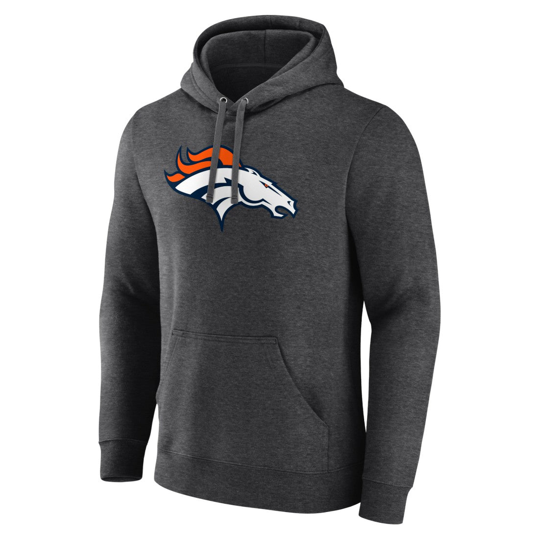 Denver Broncos Primary Team Logo Fitted Pullover Hoodie - Charcoal on sale