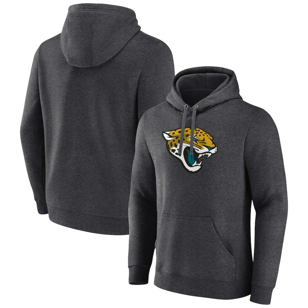 Jacksonville Jaguars Primary Team Logo Fitted Pullover Hoodie - Charcoal online