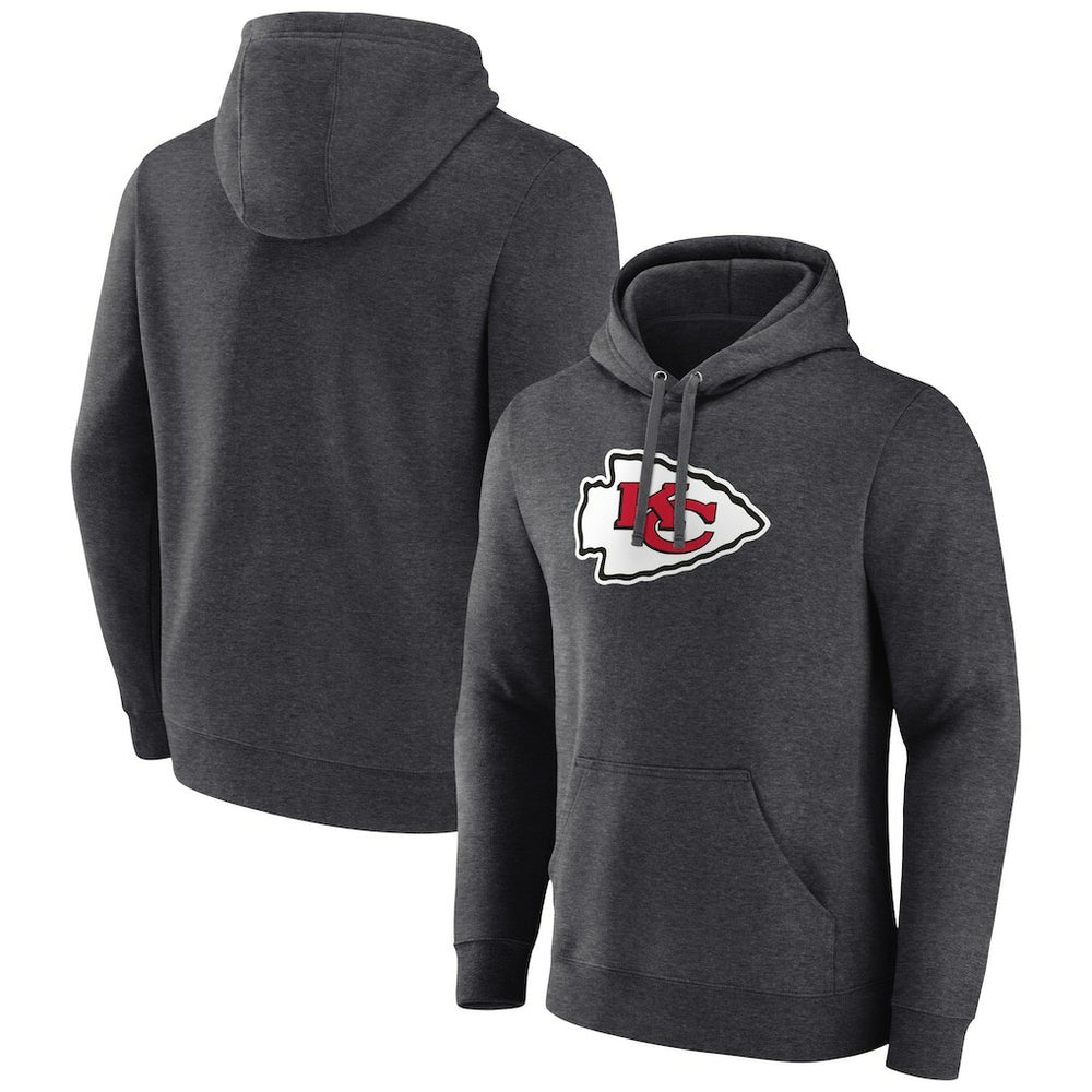 Kansas City Chiefs Primary Team Logo Fitted Pullover Hoodie - Charcoal online