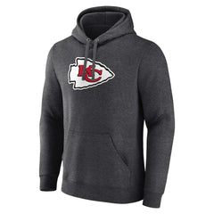 Kansas City Chiefs Primary Team Logo Fitted Pullover Hoodie - Charcoal online