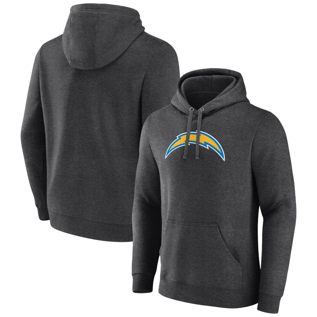 Los Angeles Chargers Primary Team Logo Fitted Pullover Hoodie - Charcoal sale