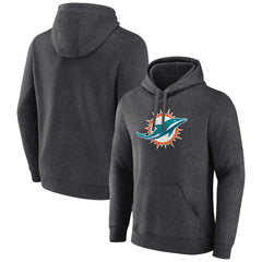 Miami Dolphins Primary Team Logo Fitted Pullover Hoodie - Charcoal outlet
